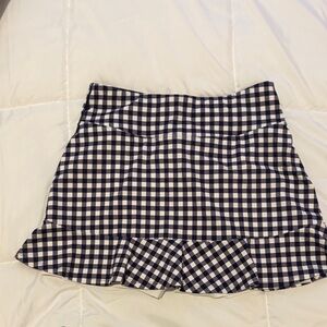 Draper James Gingham Athletic Skort in Navy and White - Like New!
